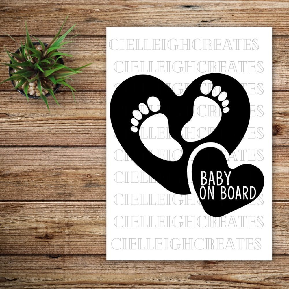 *2 for $20* Baby on Board vinyl decal Sticker Handcrafted